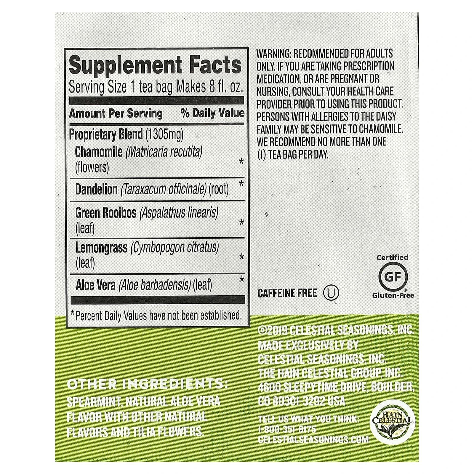 Celestial Seasonings Herbal Tea Sleepytime 20 Tea Bags, 1.2 oz (35 g) (Pack of 2