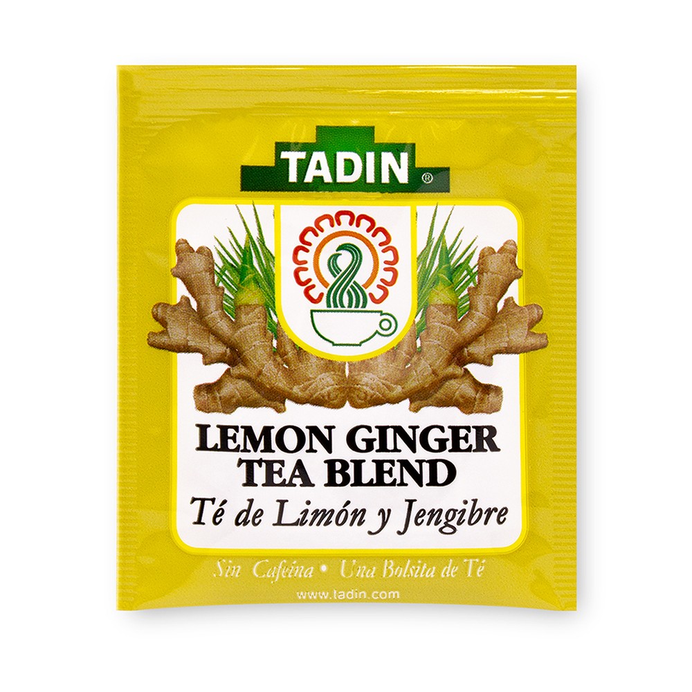 Tadin Lemon Ginger Herbal Tea. Energy & Digestive Aid. 24 tb. 0.84 oz. Pack of 3