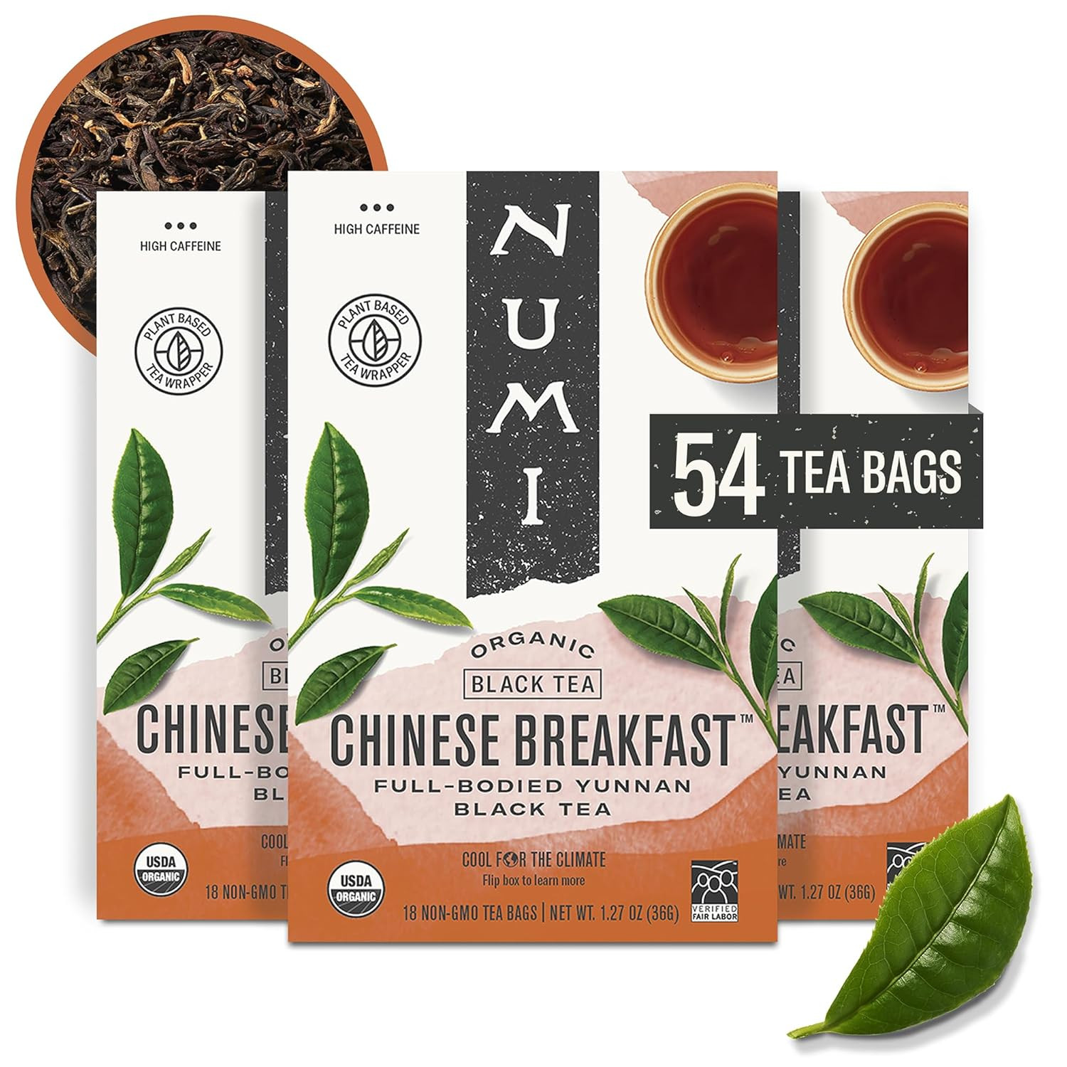 Numi Organic Aged Earl Grey Tea | 100 Black Tea Bags | Assam Black Tea with Real