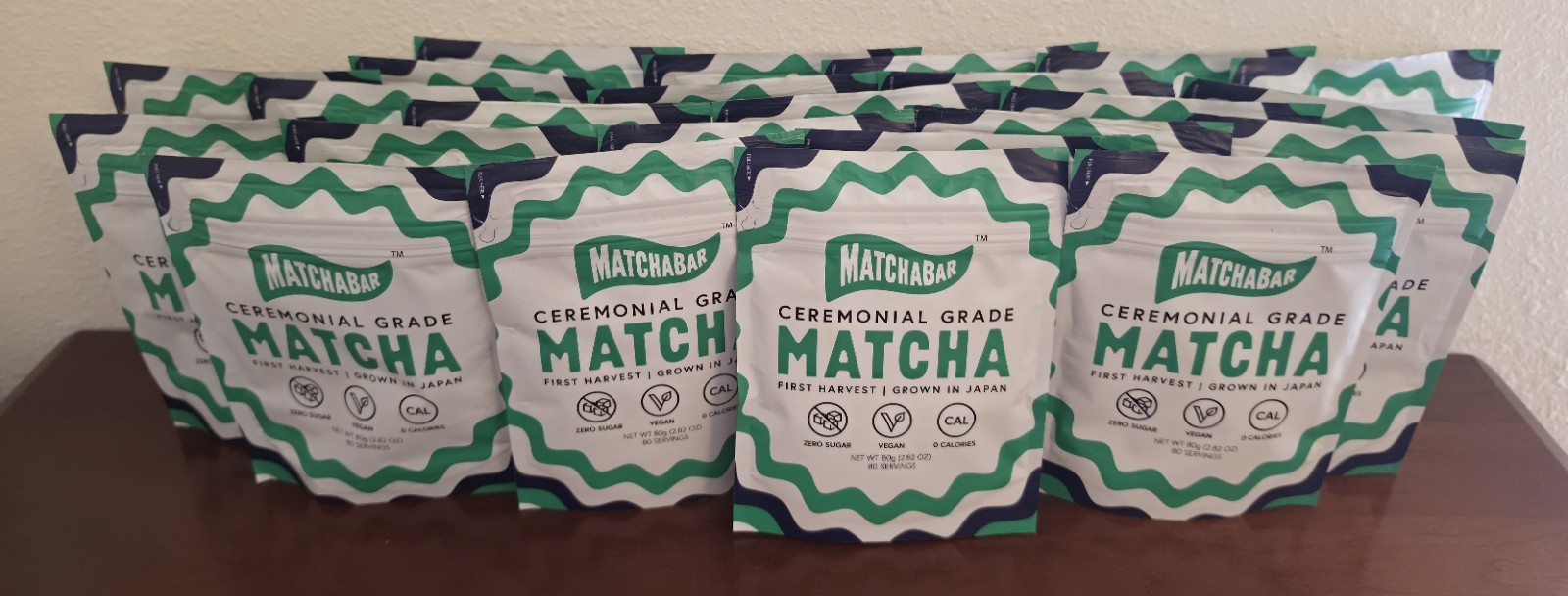 24 Pack MatchaBar Organic Ceremonial Grade Japanese Pure Matcha Green Tea Powder