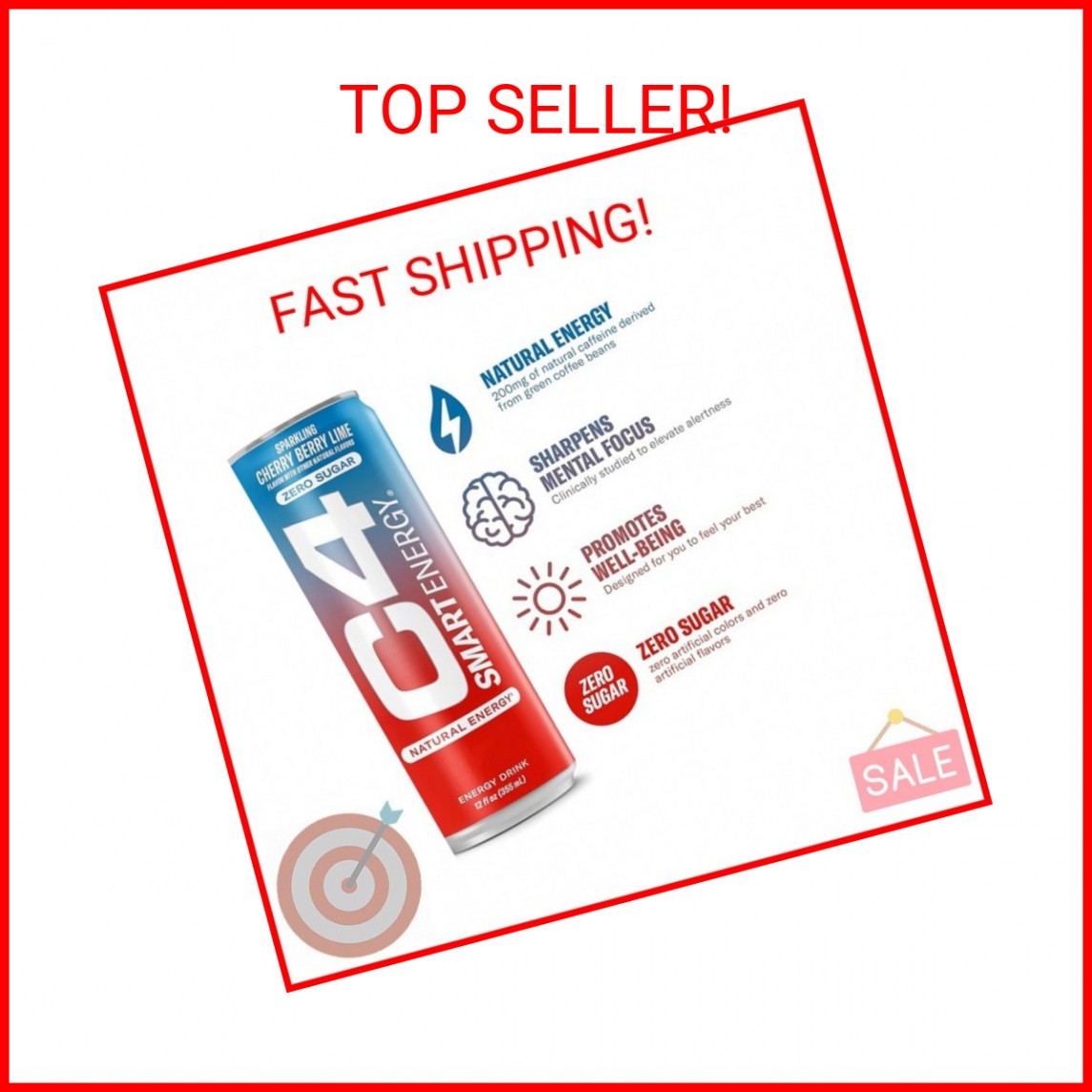 Cellucor C4 Smart Energy Drink – Sugar Free Performance Fuel & Nootropic Brain B