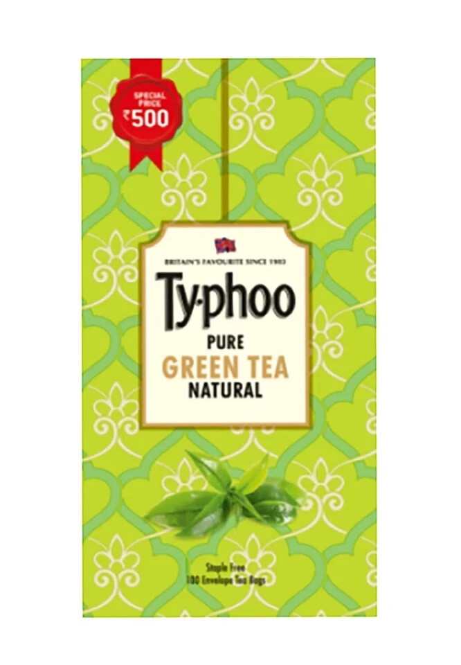 Ty-phoo Pure Natural Green Tea Bags,100 Bags,330 Grams Free Shipping World Wide