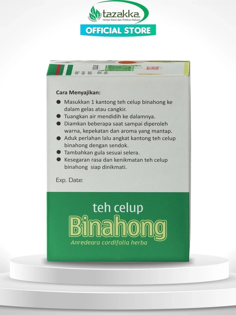Binahong Leaf Herbal Tea Bags (20 Count) – Natural Infusion from Java, Indonesia