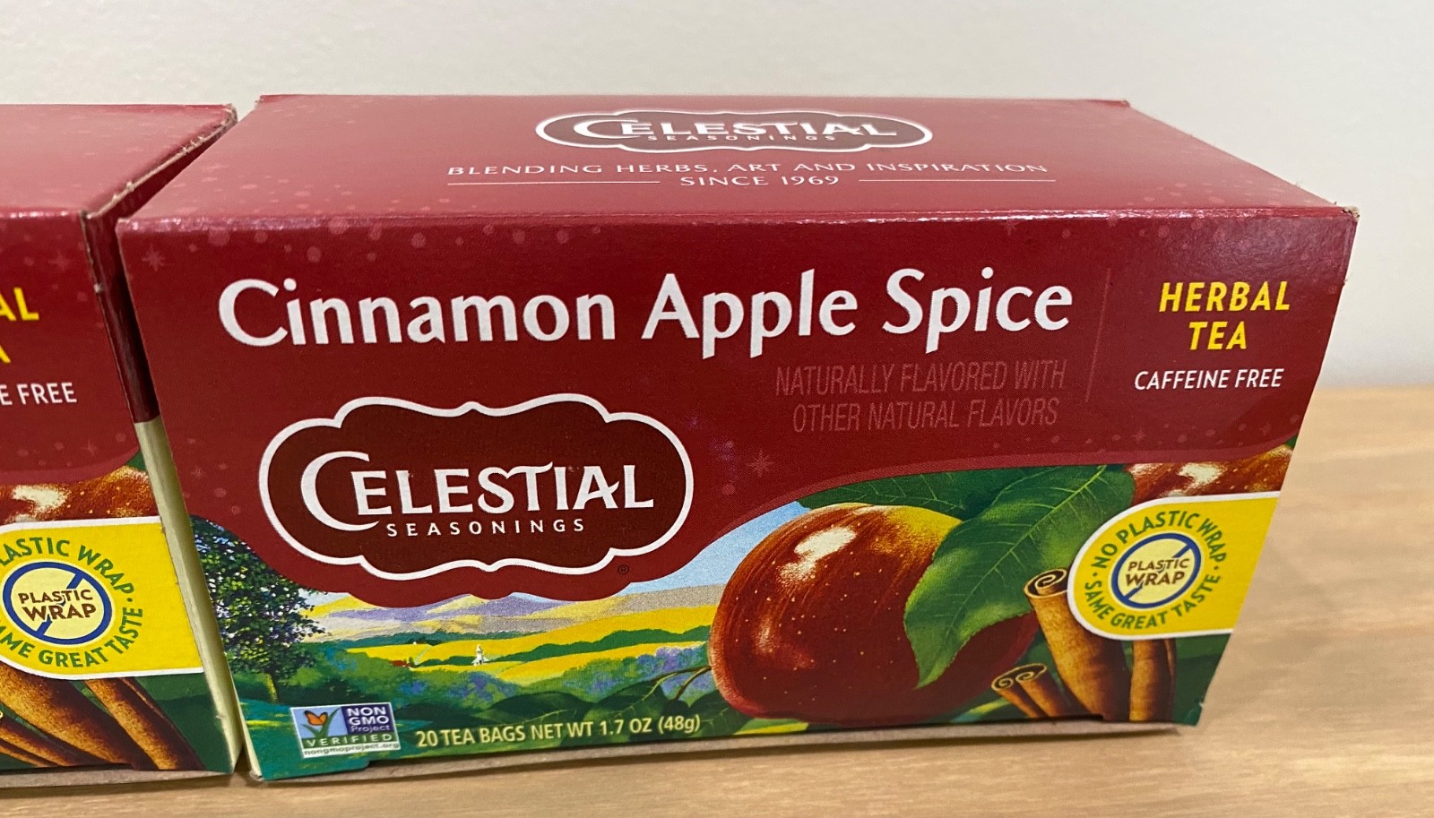 Celestial Seasonings Cinnamon Apple Spice Herbal Tea LOT/4 Boxes BBD 11’27