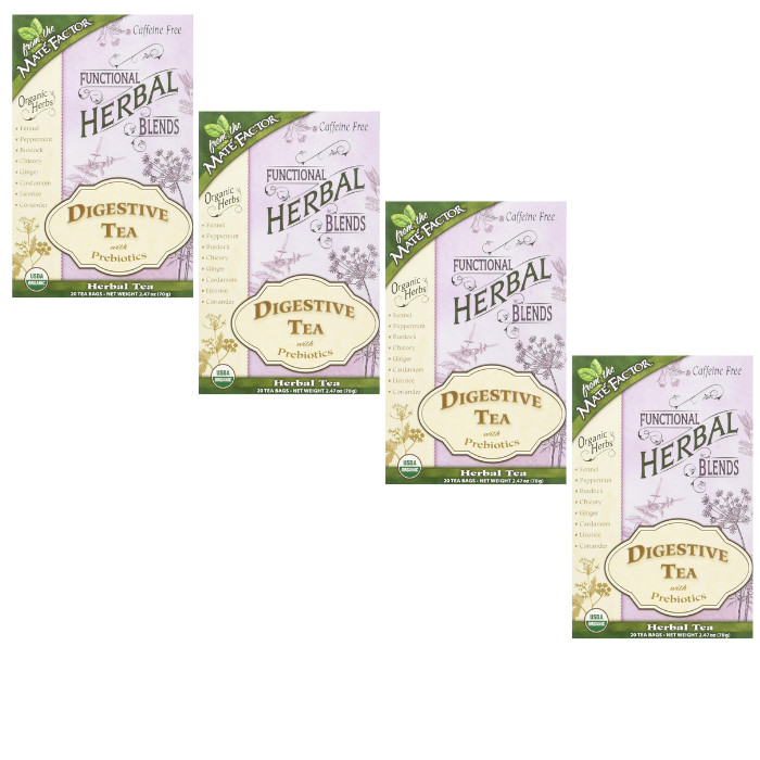 Mate Factor Functional Herbal Blends Herbal Tea Digestive Tea with Prebiotic4PK