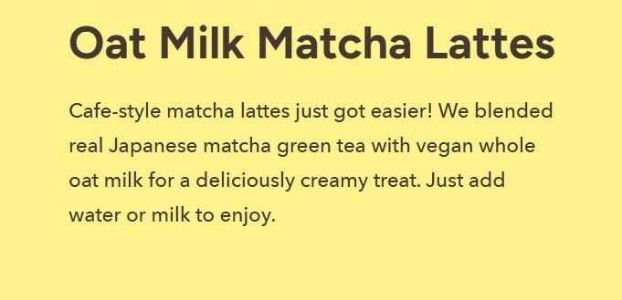 2 Karma Kitchen Japanese Barista-Style Honey Lavender Matcha Latte w/ Oat Milk