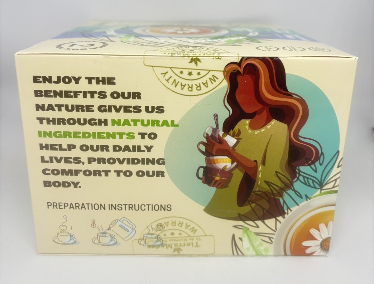Tierra Madre Herbal Tea Stress Relief 36 Tea Bags/1.36 Oz