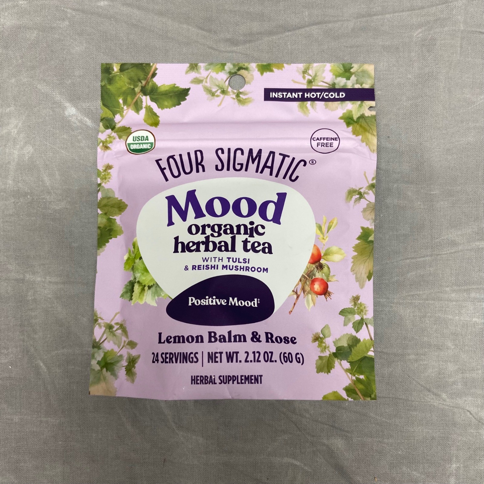 Four Sigmatic Mood Organic Herbal Tea Lemon Balm Rose Reishi Tulsi Lot of 18