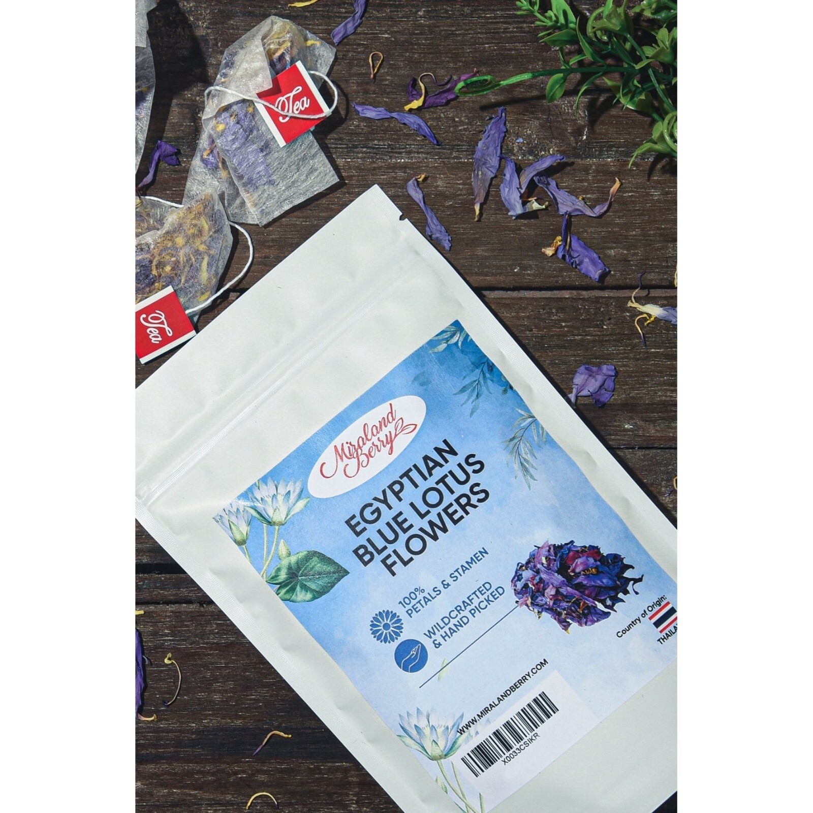 Egyptian Blue Lotus Flower Flower Tea Bag (50 pcs Pyramid Corn Fiber)