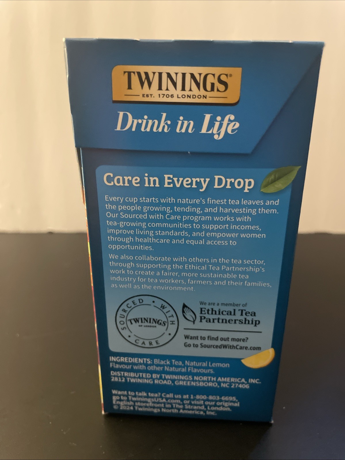 Twinings Lemon Flavored Black Iced Tea Bags – 72 Count