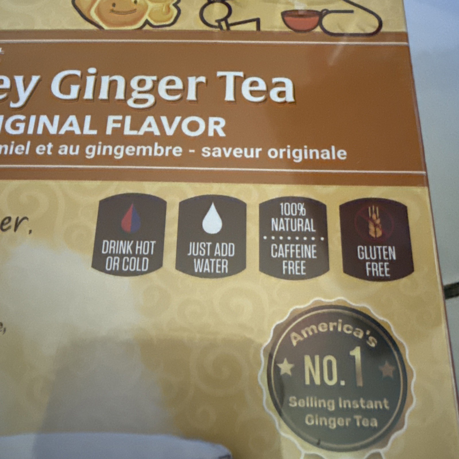 Pocas Honey Ginger Tea, Original, 12.6 Ounce, 20 Bags.