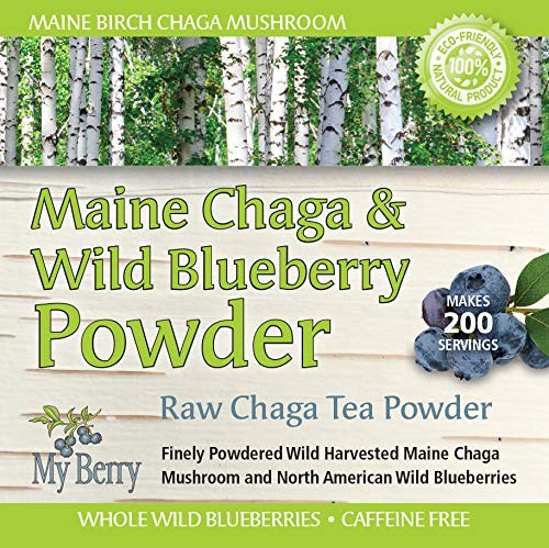 Maine Chaga & Wild Blueberry Tea Powder by – Herbal Superfood Blend | 100% Wi…