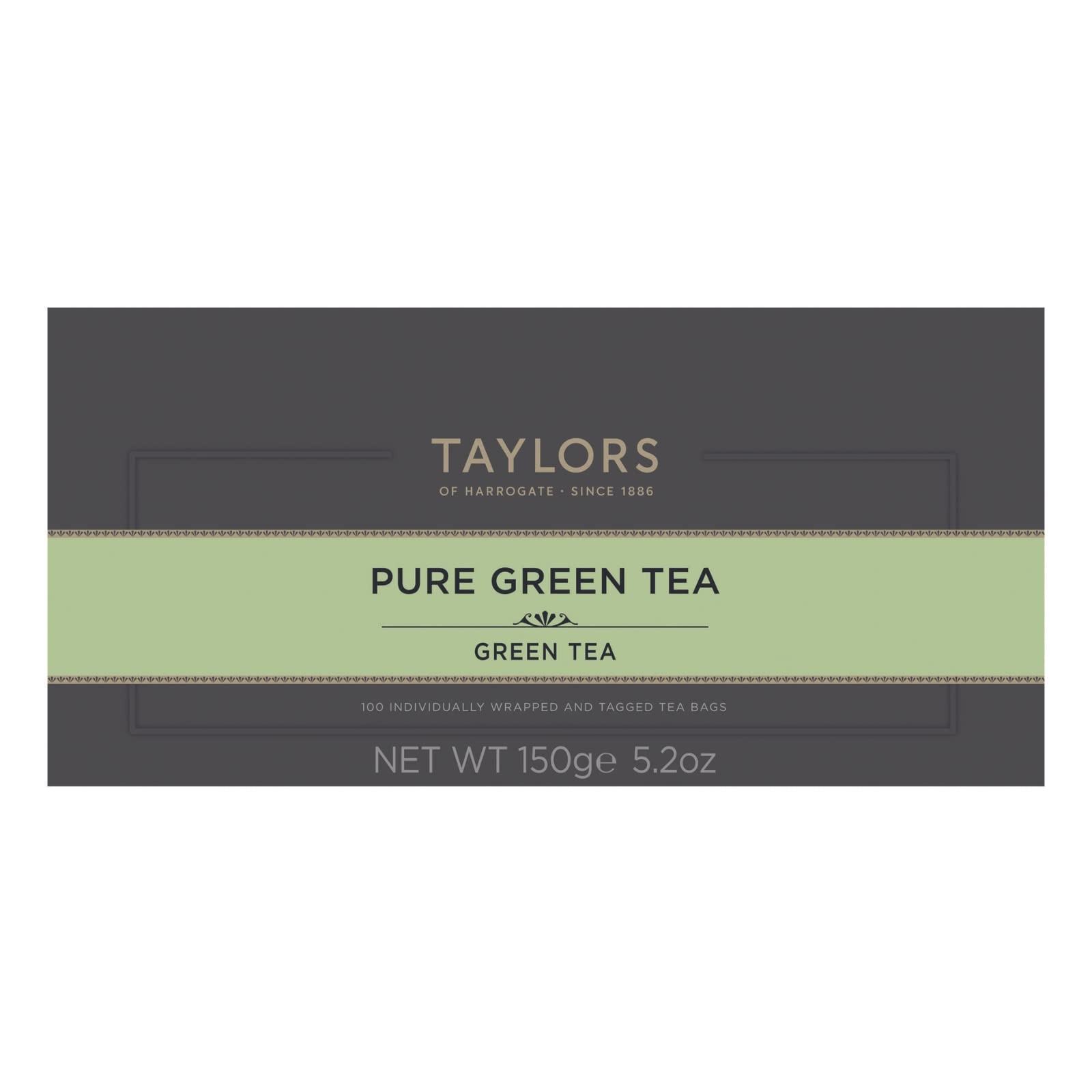 Taylors Of Harrogate Green Tea 100 Count Individually Wrapped Bags Smooth Flavor