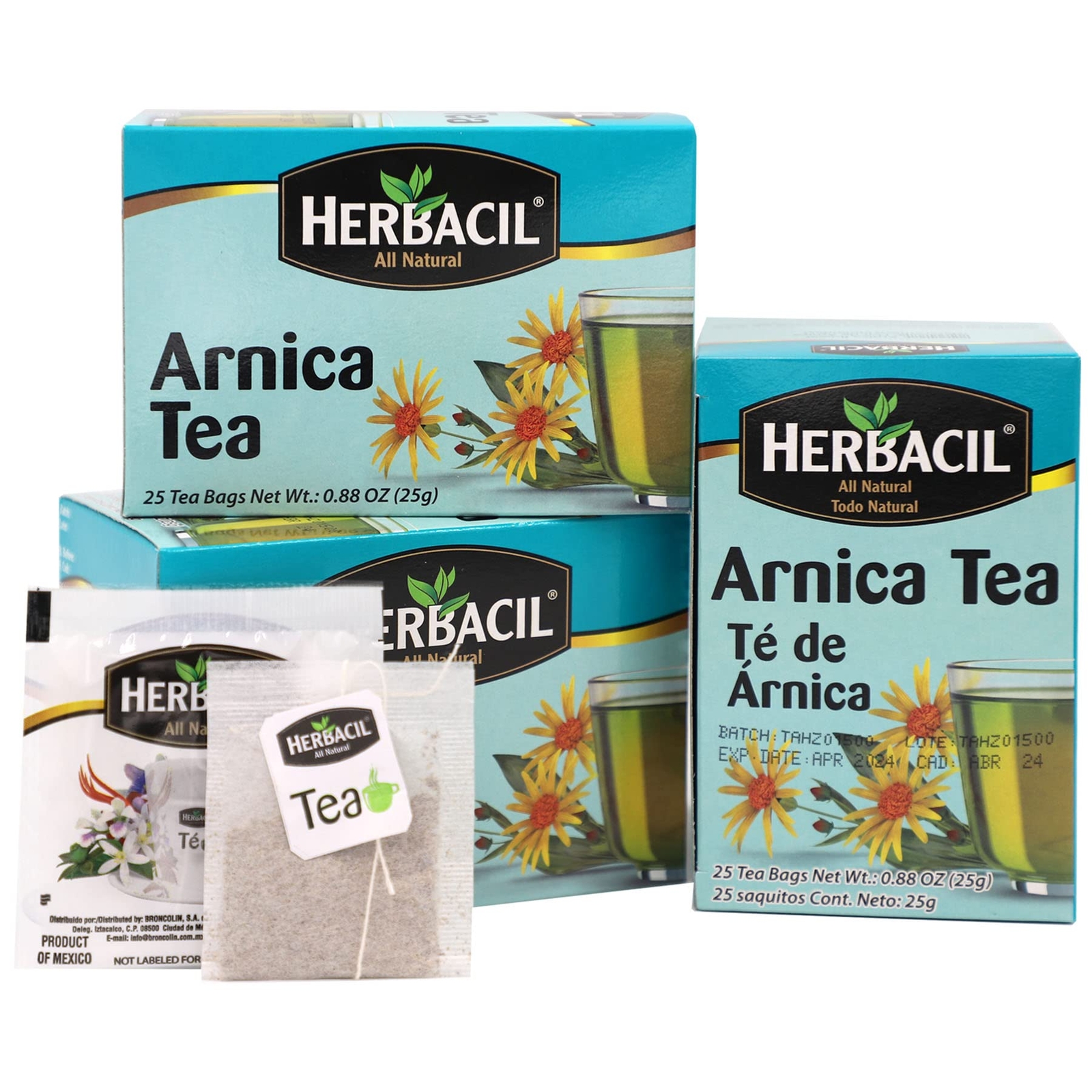 Arnica Tea Caffeinefree 3pack 0.88 Oz 25 Tea Bags Per Box 75 Tea Bags