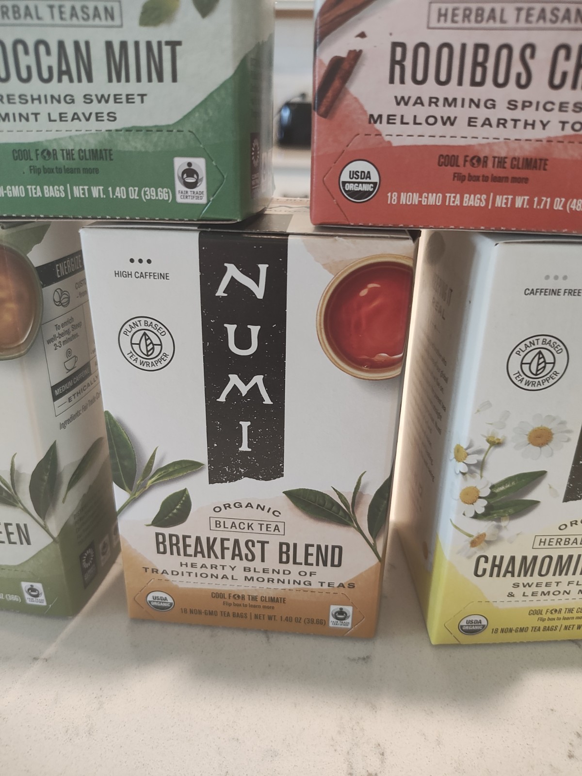 Numi Teas Bags 18 Count In Each Box 5 Individual Boxes Total 90 Tea Bags AAA