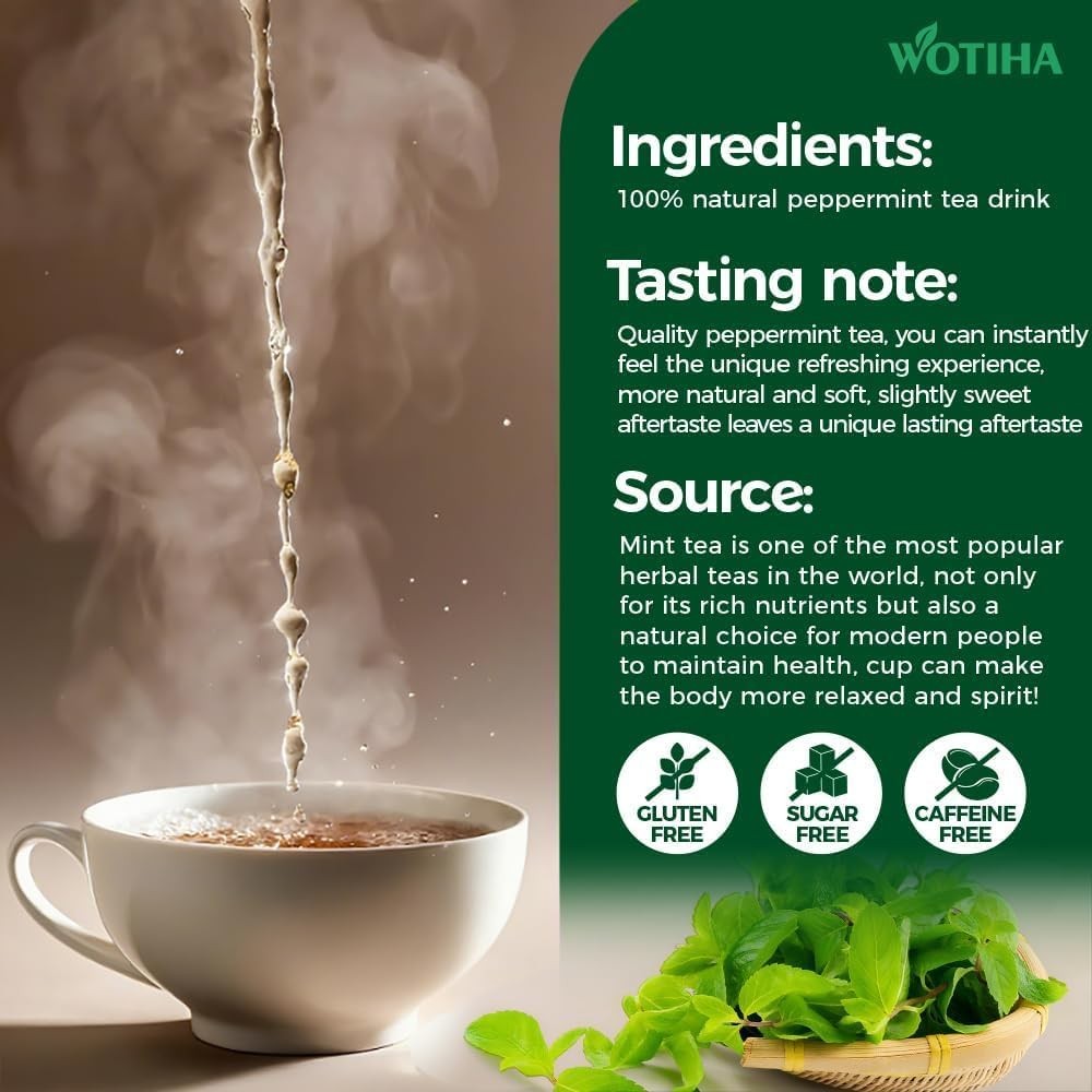 Natural Peppermint Tea 180g.120 Herbal Tea 100% Natural Peppermint Leaves.Non…