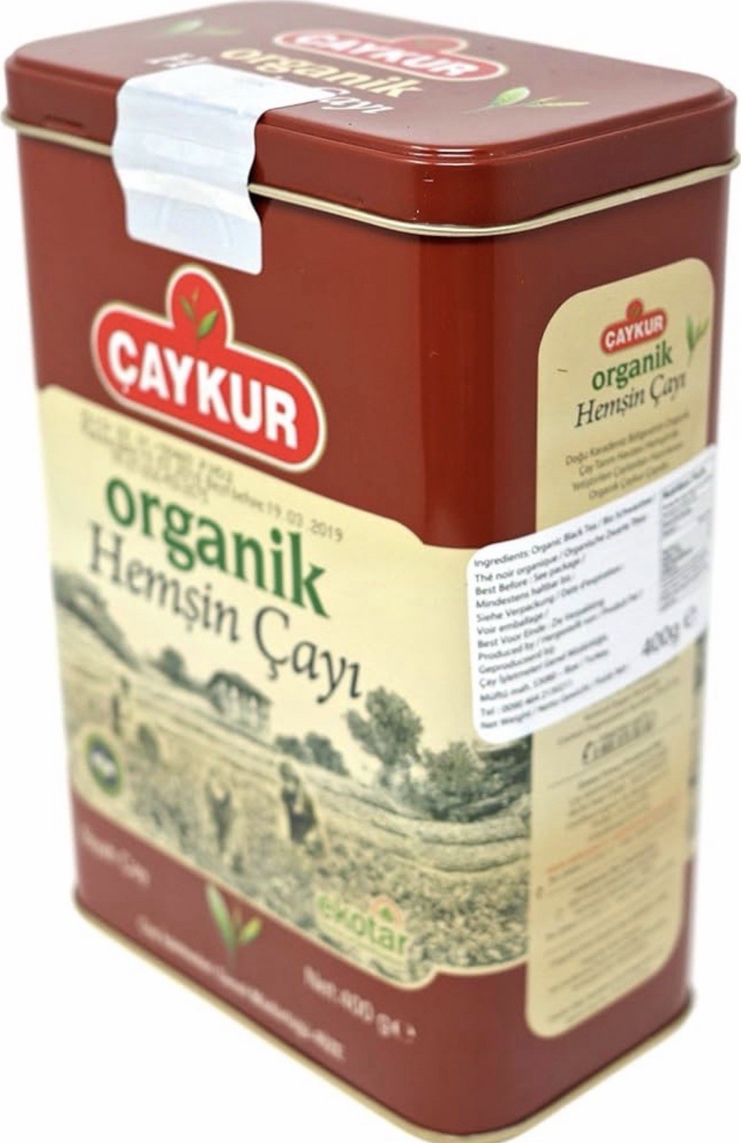 Caykur Organic Hemsin Black Tea 400g Turkish Loose Leaf Tea Tin