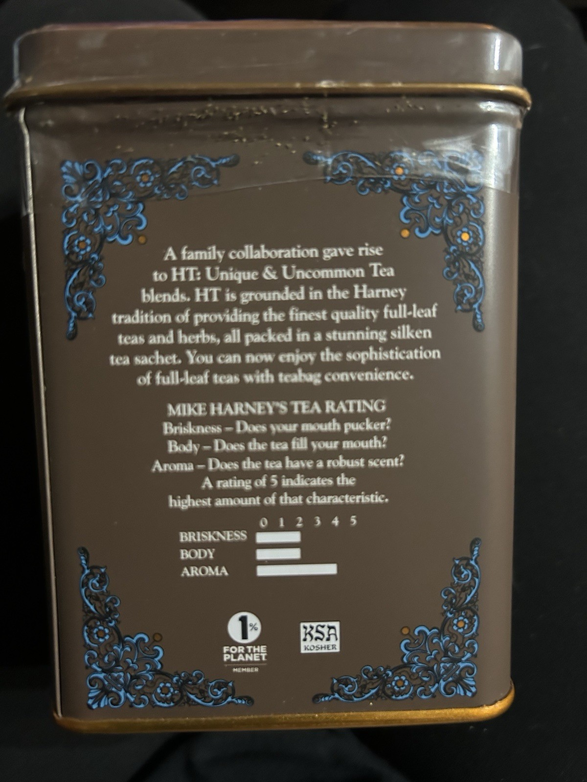 Harney & Sons Chocolate Mint Flavored Black Tea – 20 Sachets Per Tin