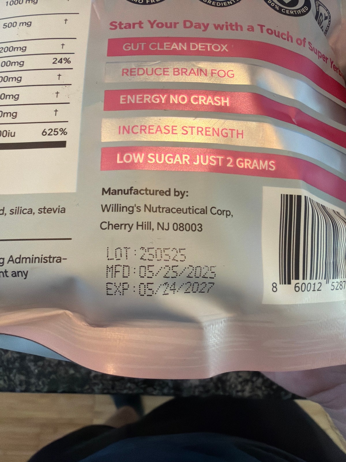 ZOOGONE Super Yerba Raspberry Lemonade Ashwagandha Energy Brain Fog 20 Packets