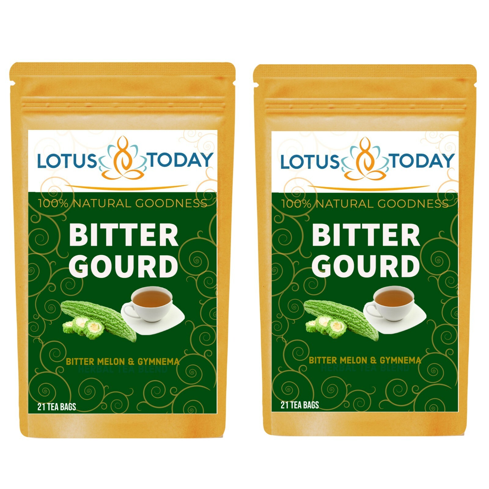 Bittermelon Herbal Tea ( Pack of 6 ) 120 Tea Bags Karela Cerassie Diabetic Diet