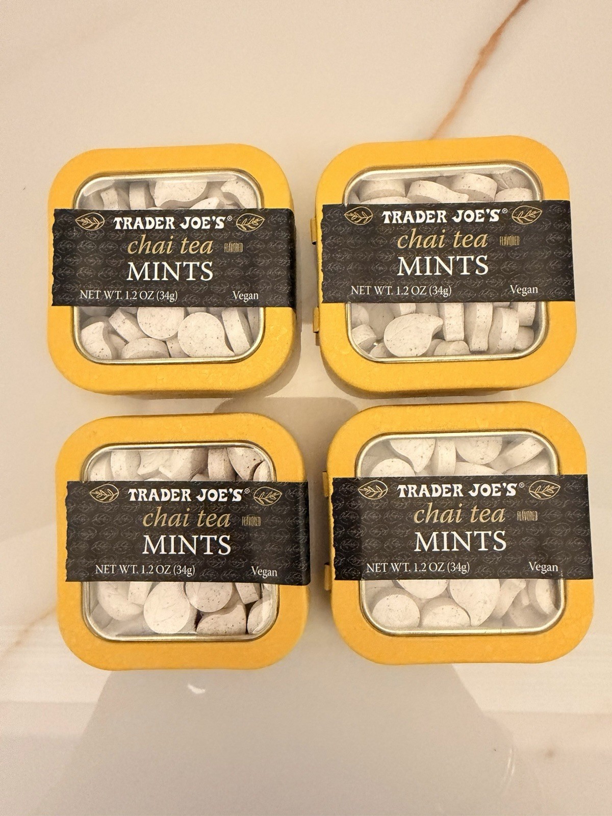 4-Pack Trader Joe’s Chai Tea & Green Tea Infused Mints