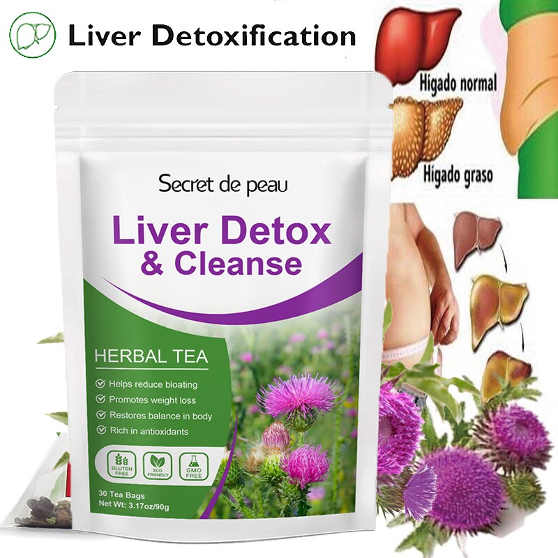 30 Bags Liver Cleanse & Detox Support Liver Detox Tea Herbal Kidney and Pancrea