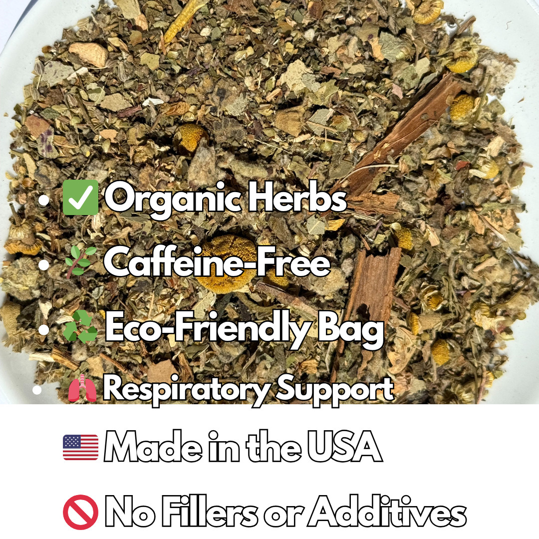 Herbal Lung Loose Tea – Mucus Cleanse Respiratory & Breathing Support 1/3.5 oz