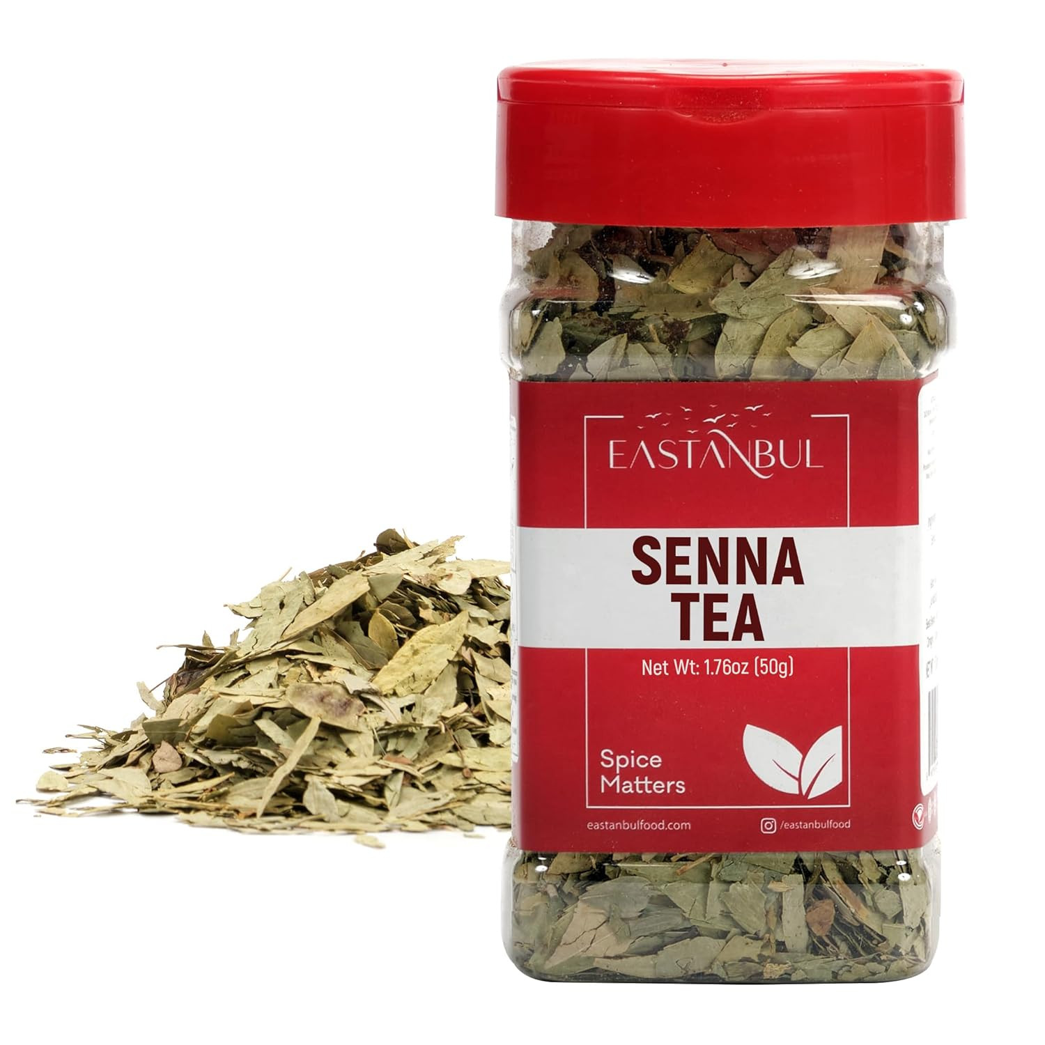 Senna Tea, 1.76Oz, Senna Leaf Tea, Hoja Sen Cut & Sifted Herbs, Sena Loose Leave