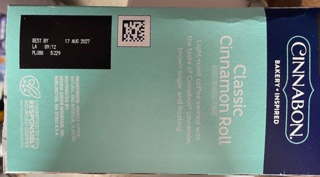 Cinnabon Classic Cinnamon Roll 24 Keurig K-Cup Pods BB AUG 2027
