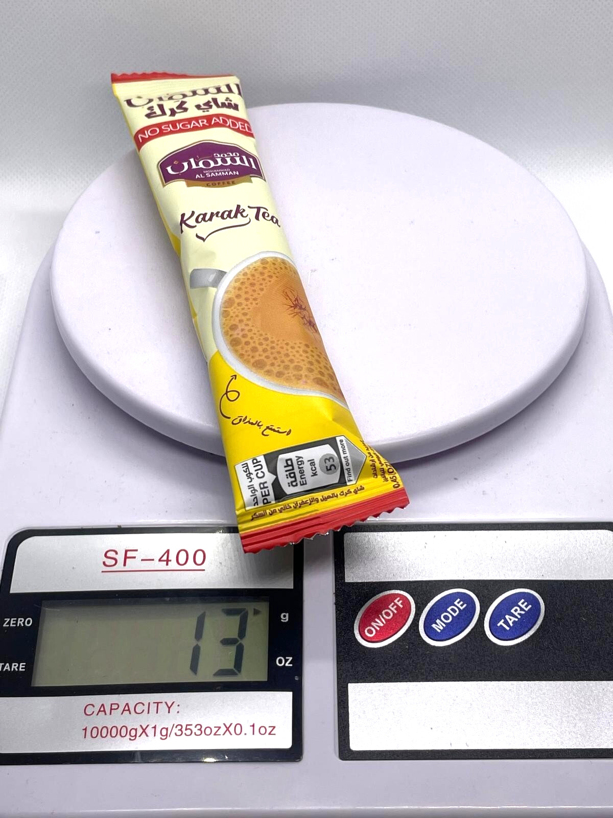 Stick Packs of AL Samman Karak Tea with Cardamom and Saffron No Sugar Add 13gm