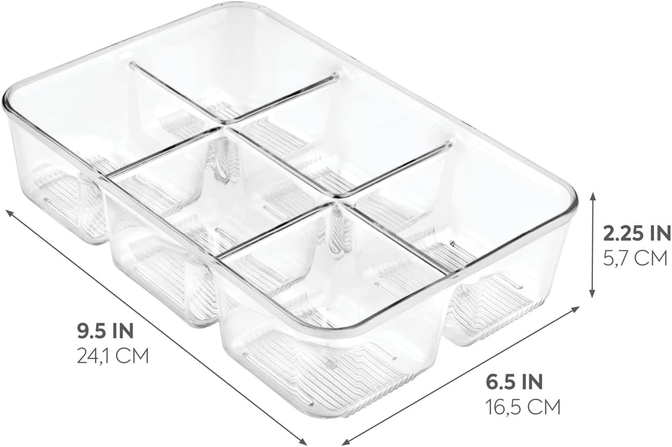 Clear Tea Bag & Sugar Packet Organizer for Drawer, Cabinet or Kitchen Countertop