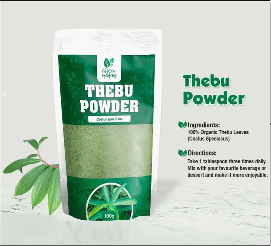 Ceylon Ayurvedic Sun Dried Insulin Plant THEBU LEAVES POWDER Diabetic Tea 100G