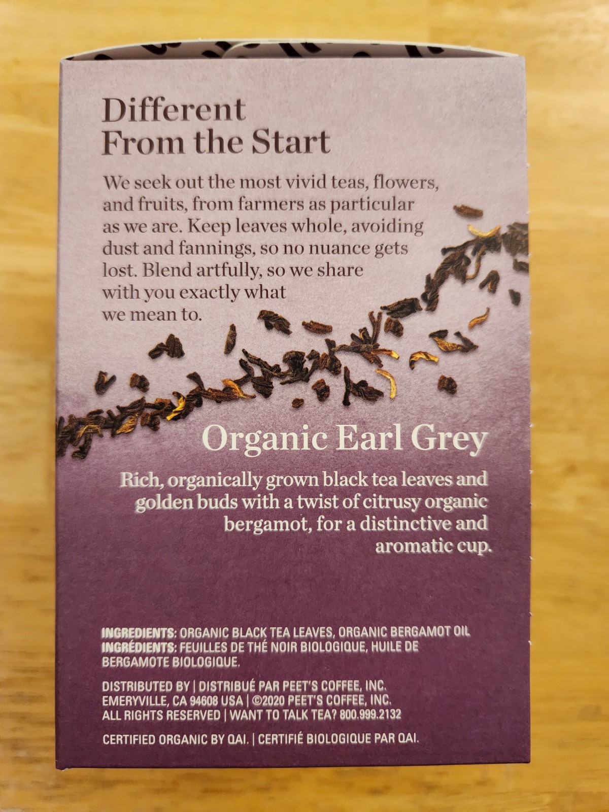 Mighty Leaf Organic Earl Grey Smooth Black Tea 15 Stitched Pouches Exp 7/6/2027