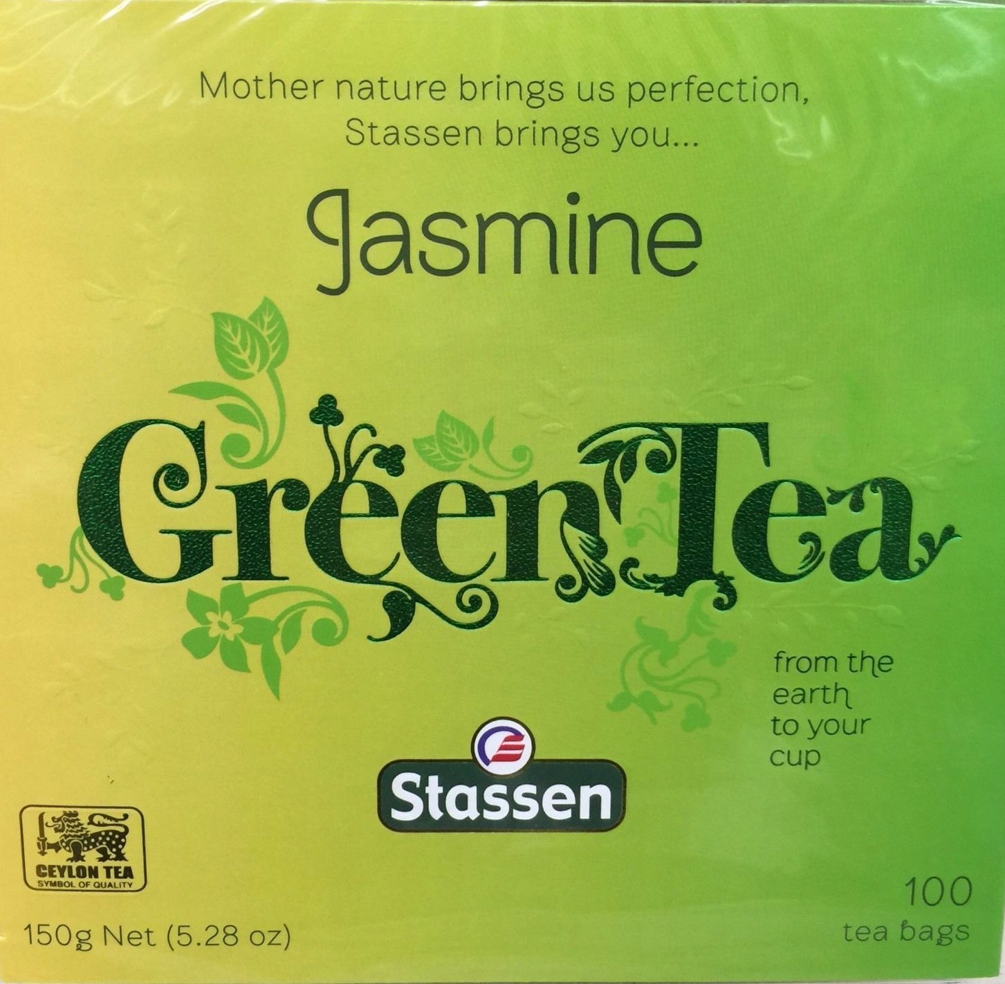 24 Boxes, Stassen Pure, Jasmine Green Tea, 100 Tea Bags, Quality #1