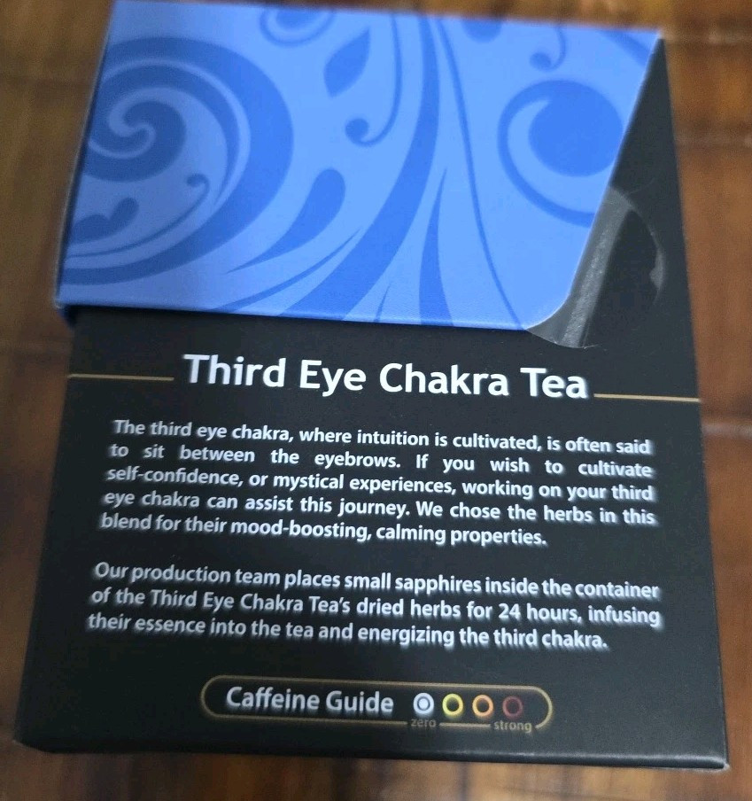 Buddha Third Eye Organic Herbal Chakra Tea Insight & Intuition 18ct 6pk EXP 8/27