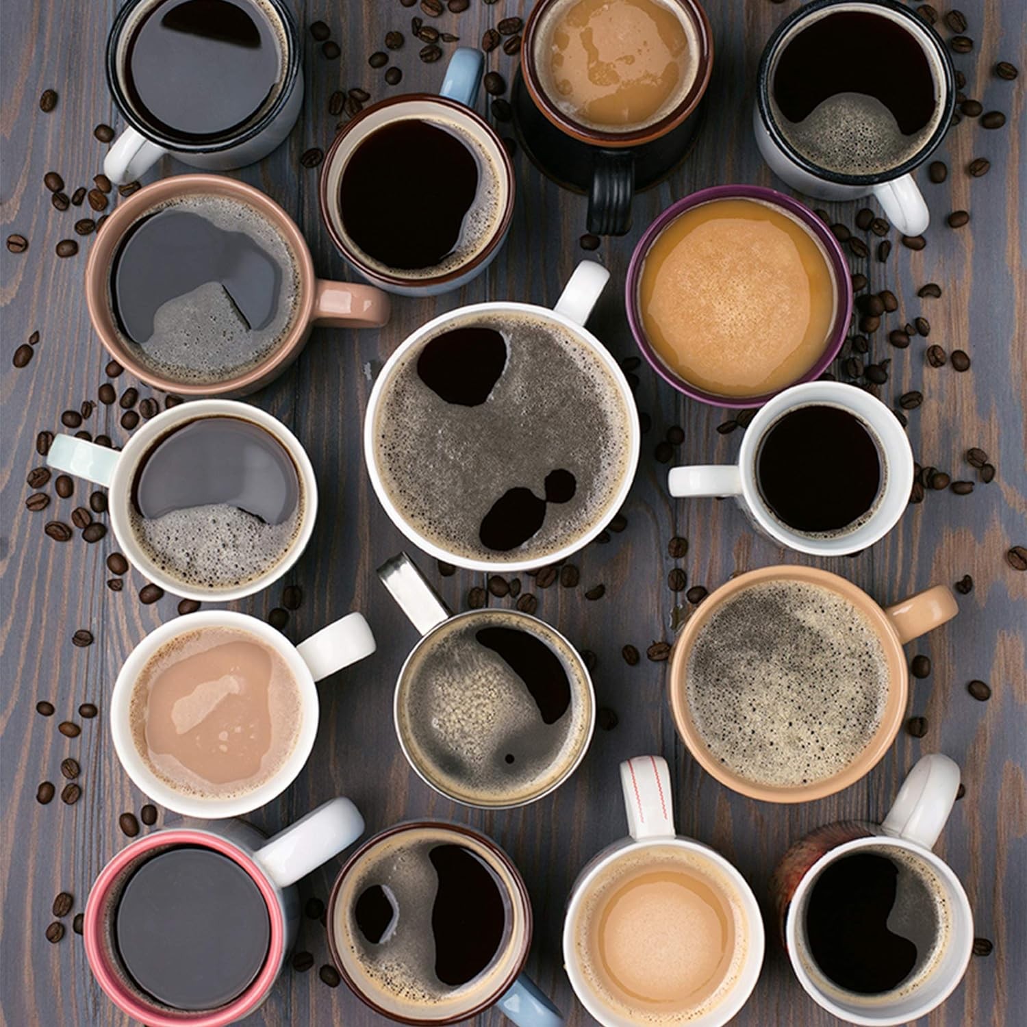 Variety Pack of Coffee, Tea, Hot Chocolate and Cappuccino, Sampler of Single Ser