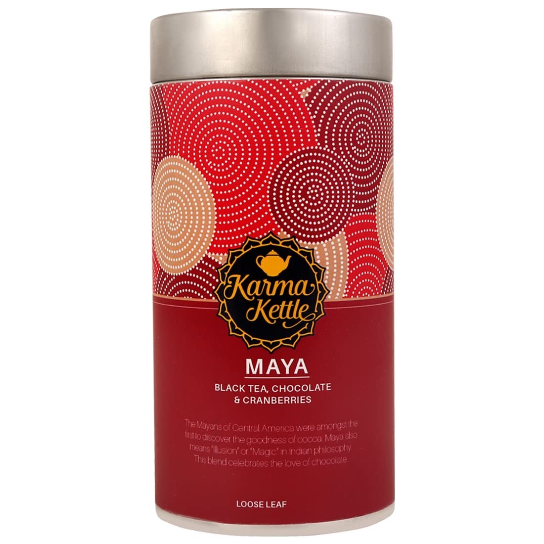 Karma Kettle Maya Chocolate Tea with Assam Black Tea, Choco chips, Coffee Beans,