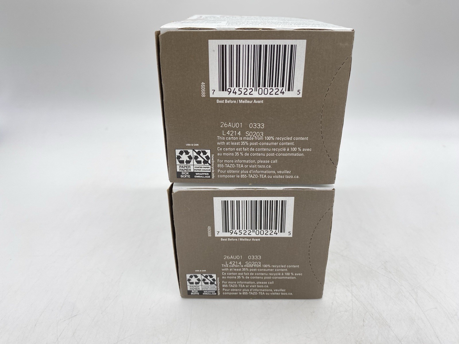 Tazo Awake English Breakfast Black Tea Bags Organic 2 Boxes of 20 each