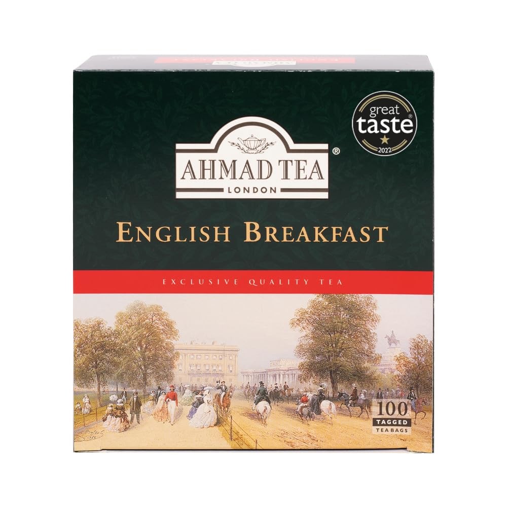 100 PCS Black Tea English Breakfast Teabags Caffeinated Sugar Free