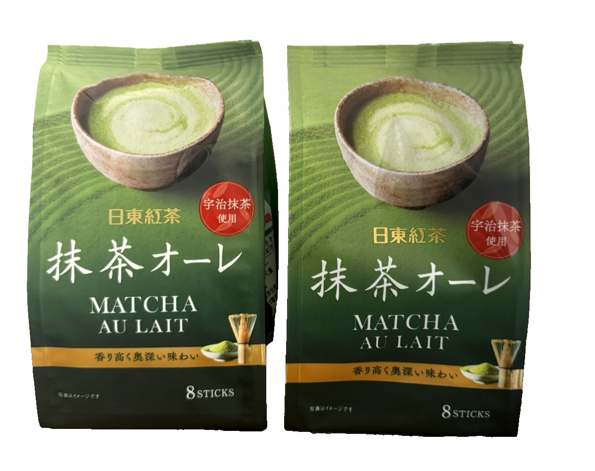 2 x Nitto Kocha Matcha Au Lait Japanese Instant Green Tea Latte Drink 日東紅茶 抹茶オーレ