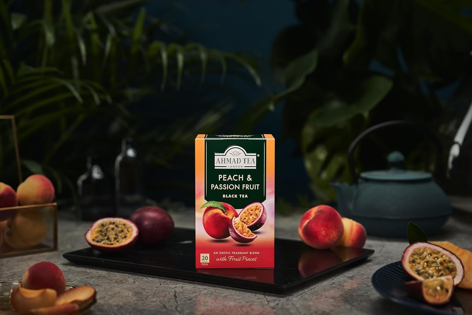Naturally Caffeinated Peach & Passion Fruit Tea Bags – 20s Box