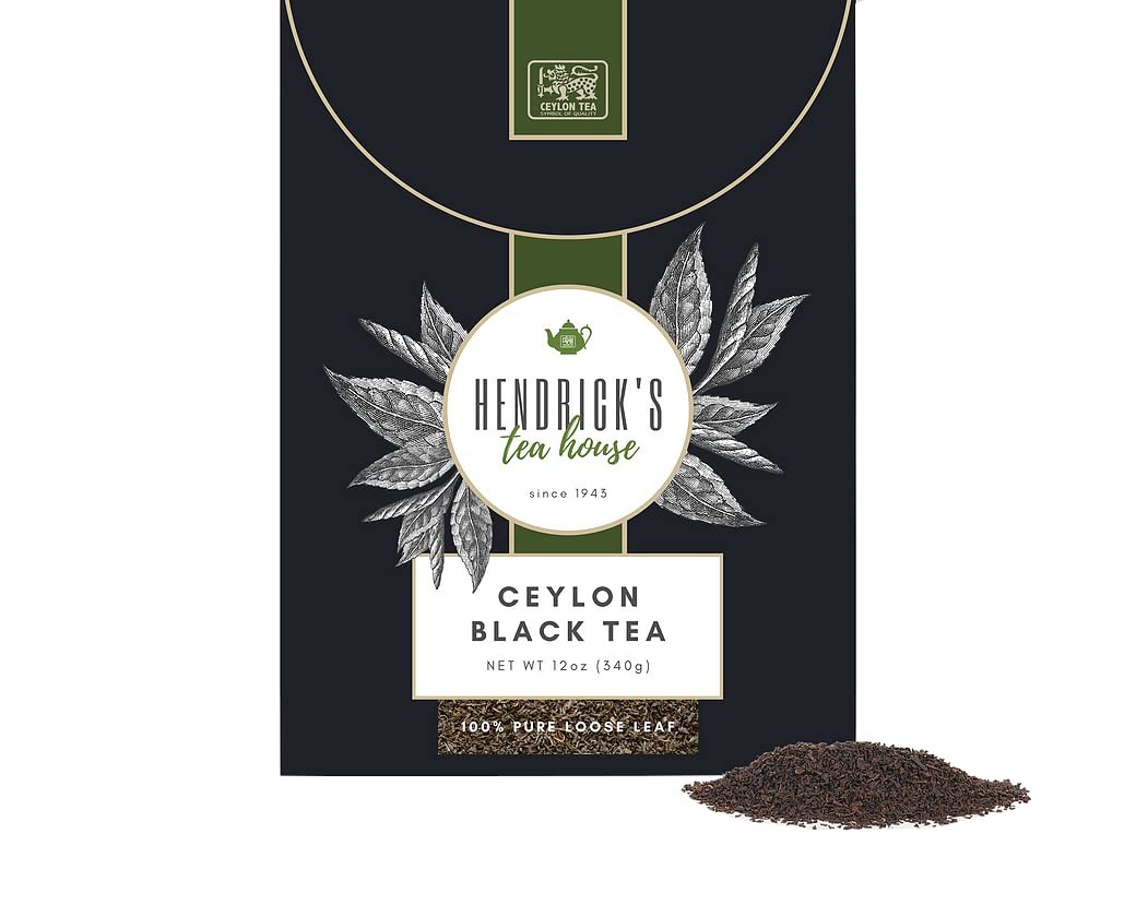 Hendrick Tea House Ceylon Black Tea 12 Oz BOPF Blend Loose Leaf