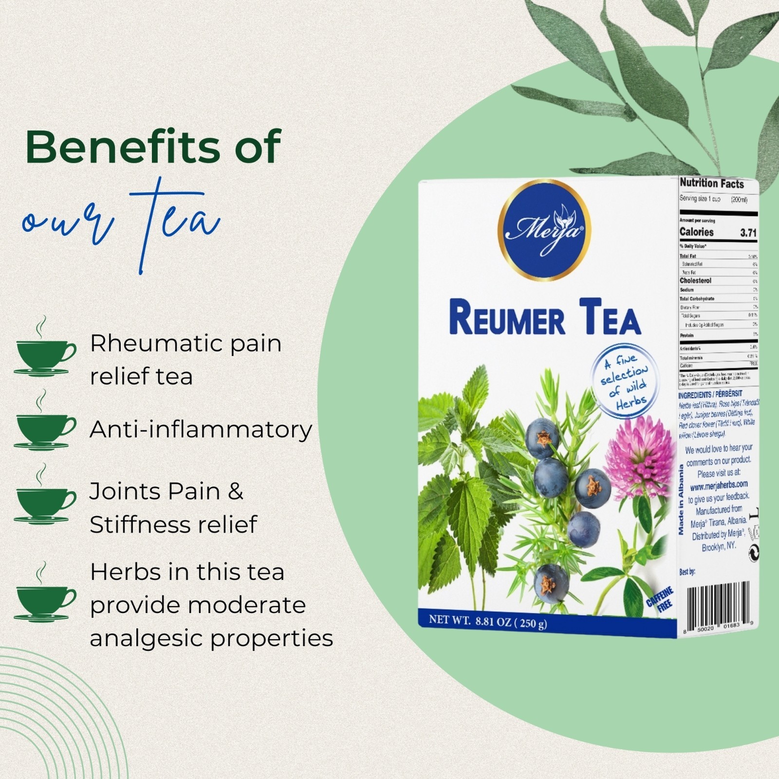 Reumer Tea – Arthritis Pain Relief Tea – Loose Tea – 100% Natural Tea