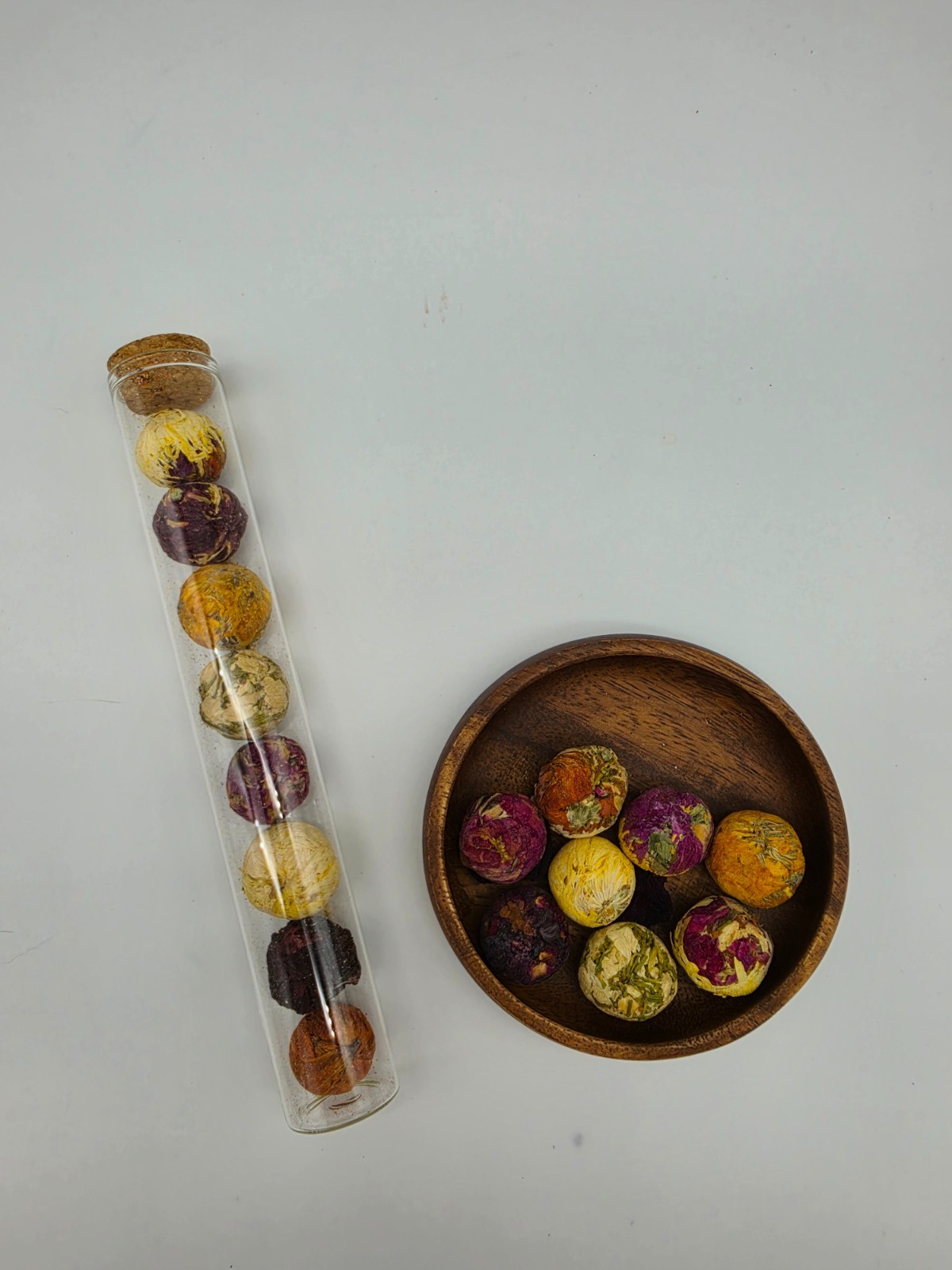 Blooming Tea Balls 8 Pack Chinese Flowering Tea Jasmine Rose Chrysanthemum