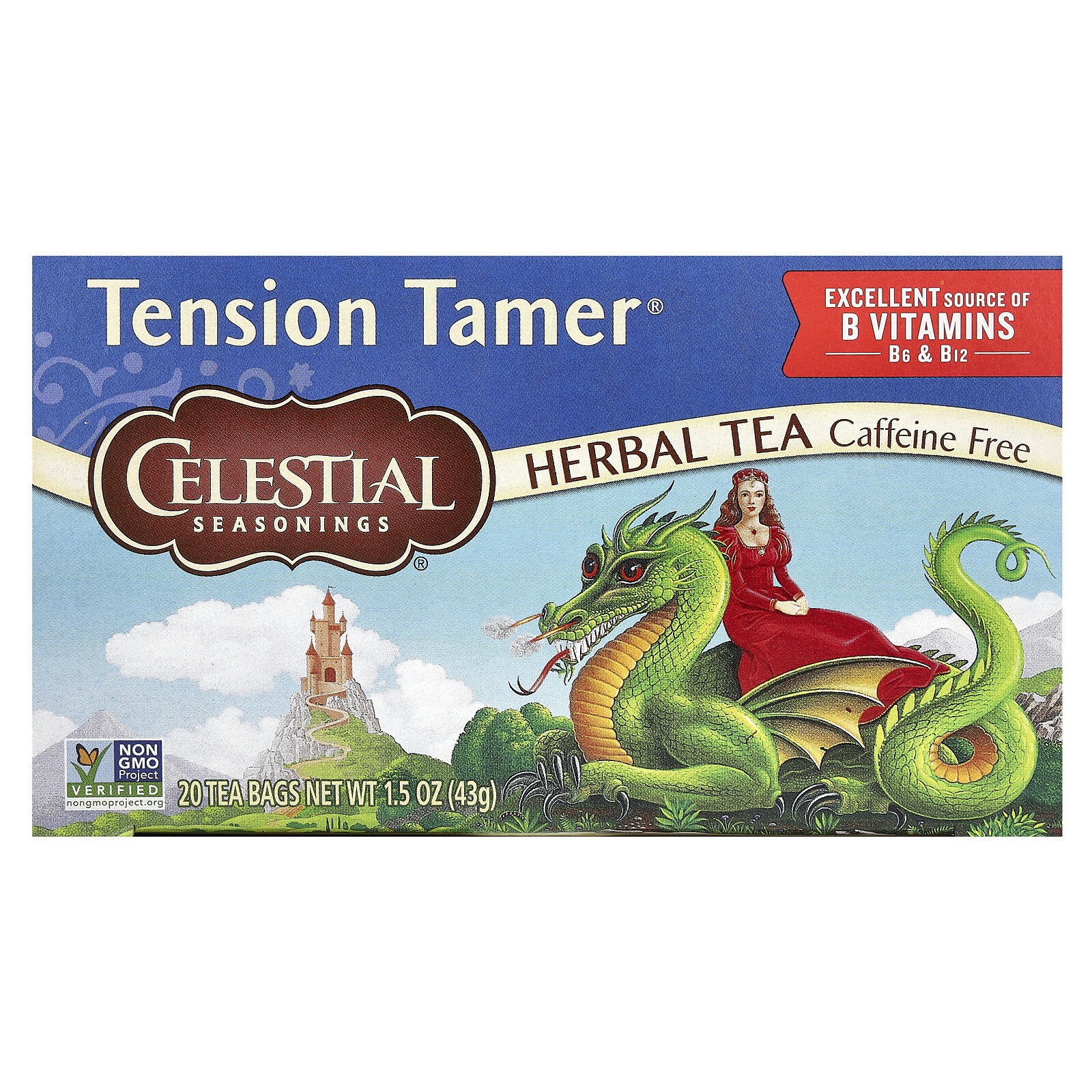 Herbal Tea, Tension Tamer®, Caffeine Free, 20 Tea Bags, 1.5 oz (43 g)