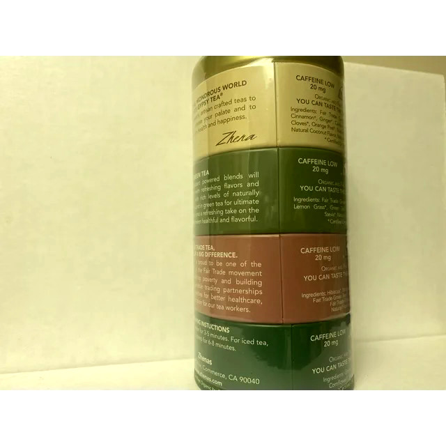 Zhena’s Gypsy Tea – Green Tea Sampler 36g Fig & Flower/Lemon/Coconut Cream/Green