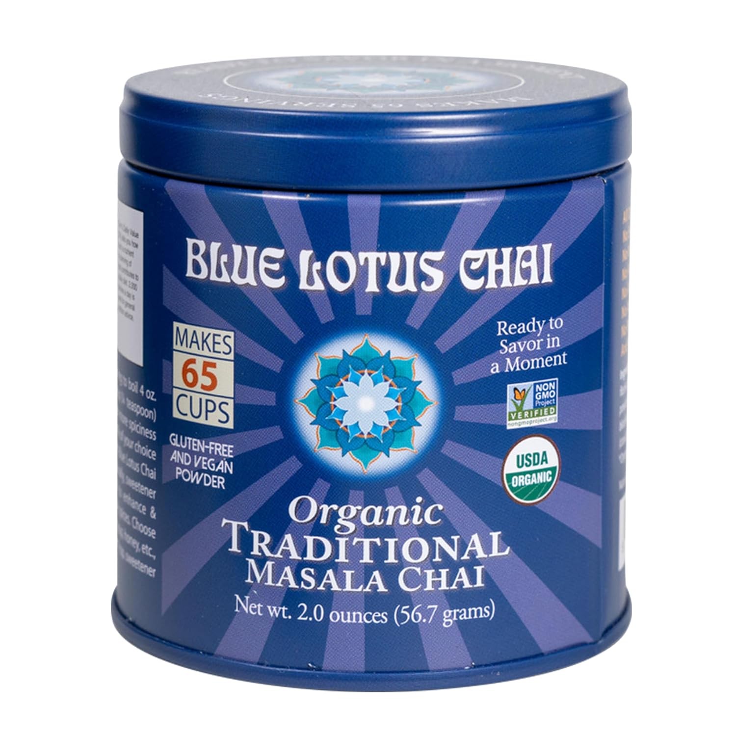 Blue Lotus Chai Tea – Fully Organic Traditional Masala Chai – Makes 65 Cups – 2