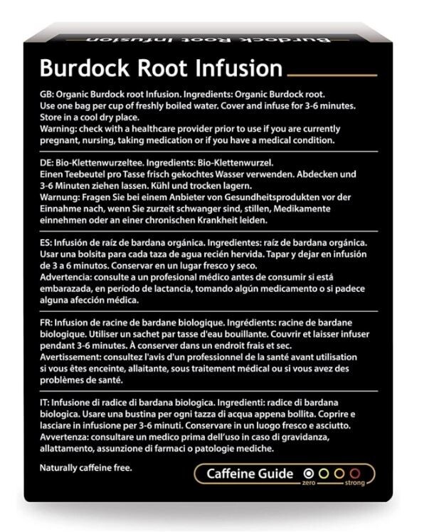 Buddha Teas Organic Burdock Root Tea – USDA Organic 18 bags