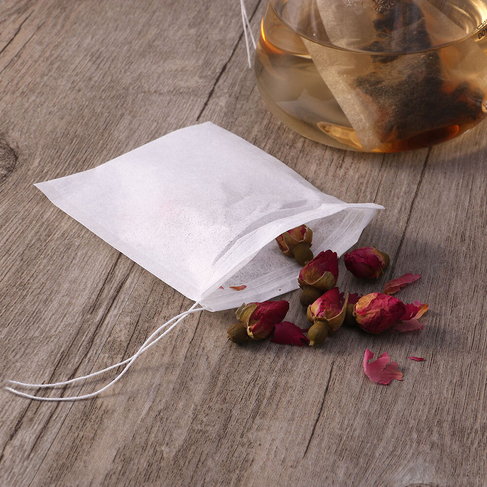loose tea filter bags food strainer bag Drawstring Tea Bag Filter Portable Paper