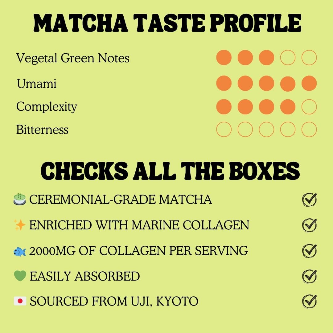 Matcha Masta Uji Kyoto Japanese Matcha & Collagen Powder for Skin & Nail Support